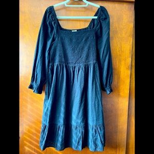 JCREW SMOCKED SWISS DOT DRESS